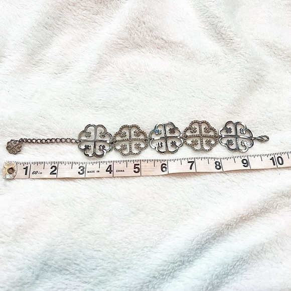 Valeska Vintage Celtic Silver Metal Adjustable Clasp Bracelet Rare - Picture 5 of 7